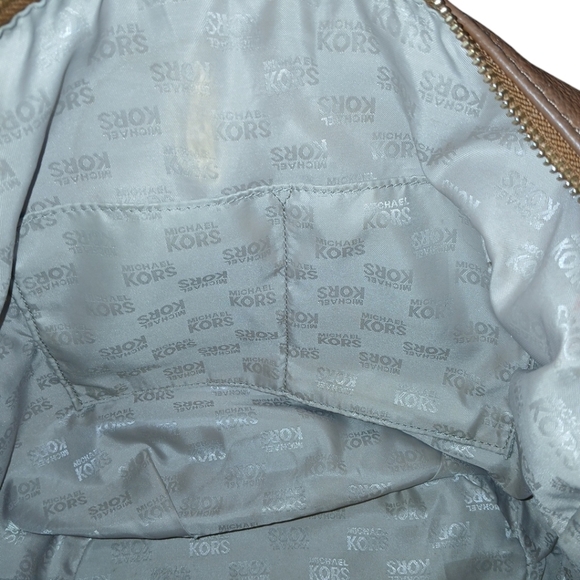 Michael Kors Brown Pebbled Leather Shoulder Bag - Picture 10 of 14